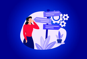 Decision making illustration, illustration exclusive design inspiration 