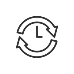 Aufkleber - Timer minimal line icon.
