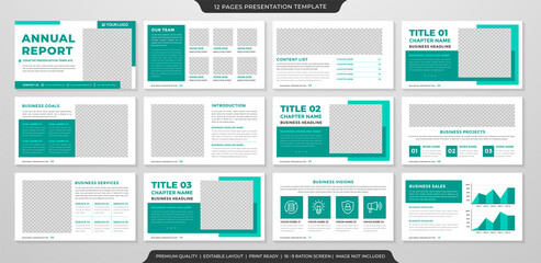 multipurpose corporate powerpoint layout template with minimalist and modern concept use for company annual report 