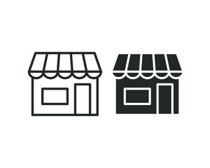 Poster - Shop icon. Web store symbol. Interface and application button sign. Vector illustration image.