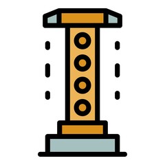 Poster - jack lift icon. outline jack lift vector icon color flat isolated