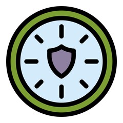 Poster - Office team value icon. Outline office team value vector icon color flat isolated