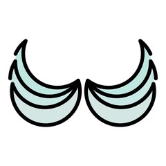 Sticker - Cute wings icon. Outline cute wings vector icon color flat isolated
