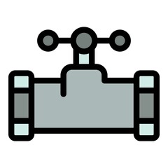 Poster - house repair pipe icon. outline house repair pipe vector icon color flat isolated