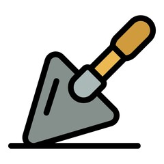 Poster - repairman trowel icon. outline repairman trowel vector icon color flat isolated