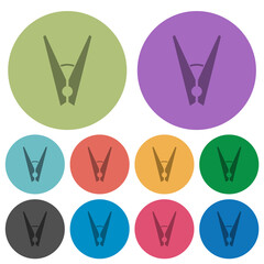 Poster - Clothespin color darker flat icons