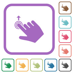 Sticker - Right handed slide up gesture simple icons