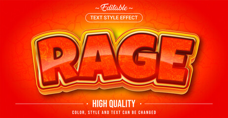 Poster - Editable text style effect - Rage text style theme.