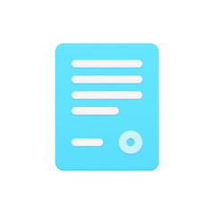 Poster - Minimalistic contract with seal 3d icon vector illustration