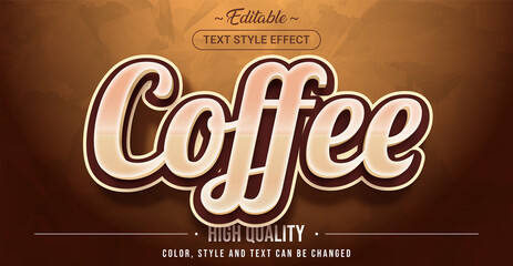 Poster - Editable text style effect - Coffee text style theme.