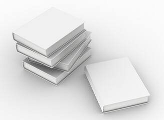 Poster - hardcover book mockup set , 3d rendering.