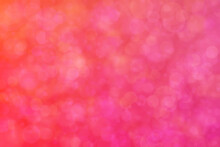 Background With Beautiful Orange And Pink Colors And Their Mixture With Circle Shaped Bokeh Pattern