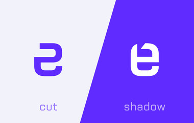 Leinwandbilder - Set of letter E minimal logo icon design template elements