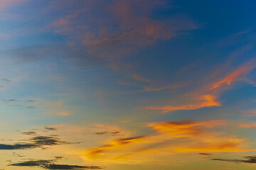 Wall Mural - sunset, sunrise sky and cloudy, beautiful nature