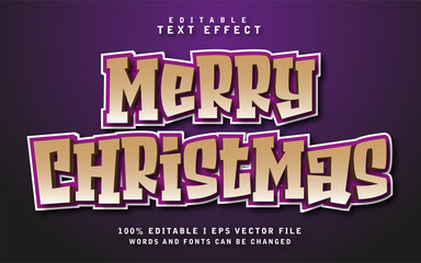 Canvas Print - Merry Christmas Text Effect