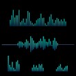 © FuHonra - Vector music beats isolated on black background. Sound waves illustrations.