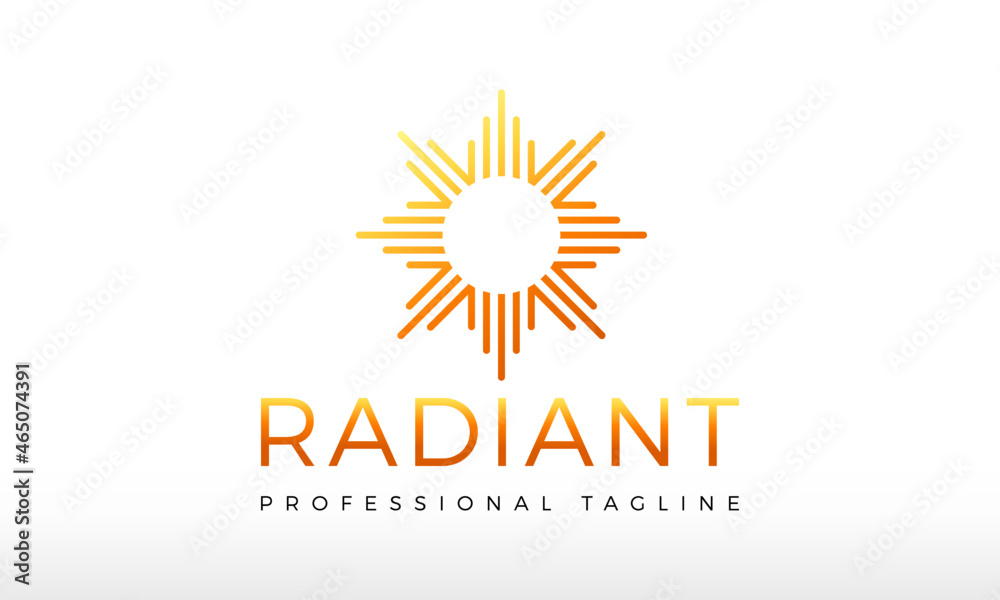 Logo Radiant Rui Radiant Energy Logo Design Vector Icon Illustrations. Stock Vector ...