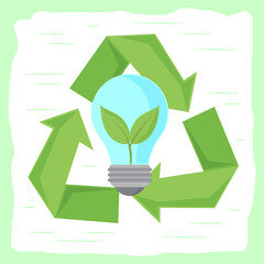 Sticker - recycle and sustainable energy