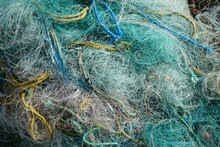 Blue Fishing Nets Background