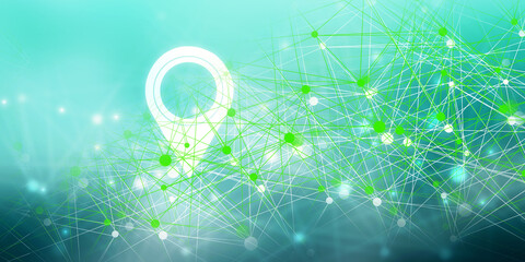 Poster - 2d rendering Red map pointer