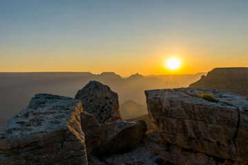 Sunrise at South Rim Grand Canyon National Park Mather Point