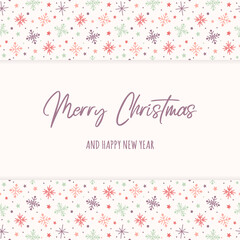 Wall Mural - Chritmas card with snowflakes. Vector