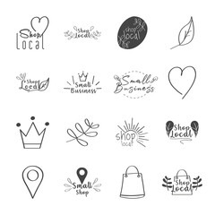 Sticker - set of shop local