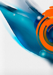 Wall Mural - abstract elements on a stylish background with watercolor