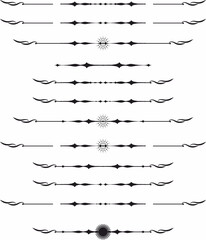 Poster - Graphic decorative elements, text breaks set
