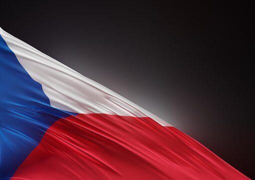 Abstract Czech Republic Flag Illustration 3D Rendering (3D Artwork)
