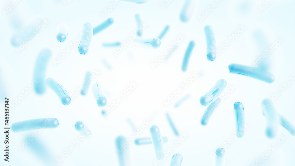 Pro Biotic Color Probiotics. Restoring the intestinal flora. Blue color. Lactobacillus ...