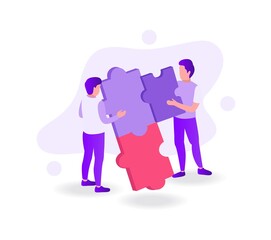 Poster - Merge puzzles for a symbol of cooperation
