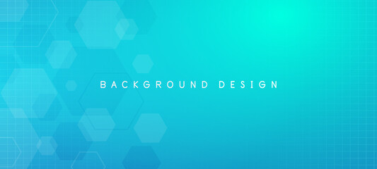 Poster - Abstract design element with geometric background and hexagons shape pattern	
