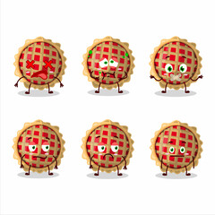 Sticker - Apple pie cartoon character with nope expression