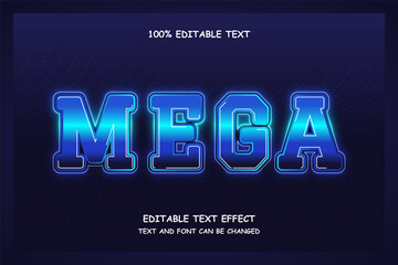 Mega 3 dimension editable text effect modern futuristic shadow style