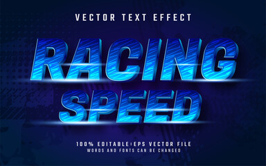 Racing speed text effects, editable sports and premium vector fast text styles