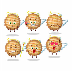 Poster - Peach pie cartoon designs as a cute angel character