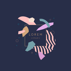 Poster - modern backgrounds with abstract elements and dynamic shapes. compositions of colored spots. vector 