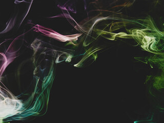 Wall Mural - Smoke colorful curve shape background