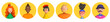 © Anna - Collection of 3D avatars of young men and women. Group of friendly diverse people standing together. Bright people portraits set 3D render.