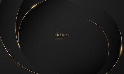 Wall Mural - the splendor of luxury black gold poster on abstract background with dynamic