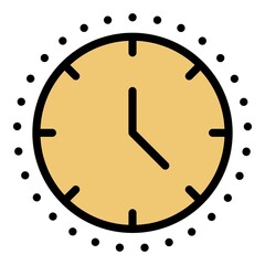 Poster - watches with points icon. outline watches with points vector icon color flat isolated