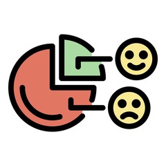 Poster - Rating reviews icon. Outline rating reviews vector icon color flat isolated