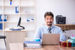 © Elnur - Young male employee celebrating birthday at workplace