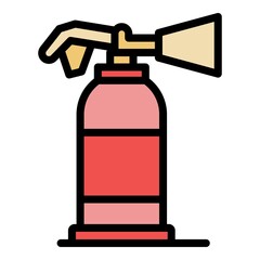 Poster - Fire extinguisher icon. Outline fire extinguisher vector icon color flat isolated