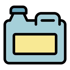 Poster - Ecology canister icon. Outline ecology canister vector icon color flat isolated