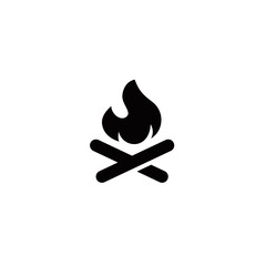 Wall Mural - Bonfire simple flat icon vector illustration