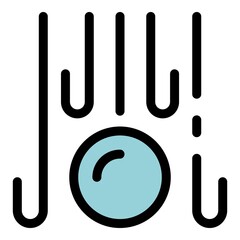 Poster - Sphere gravity icon. Outline sphere gravity vector icon color flat isolated
