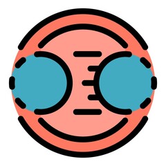 Poster - Gravity experiment icon. Outline gravity experiment vector icon color flat isolated