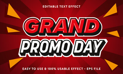Wall Mural - grand promo editable text effect template with abstract style use for business brand and store campaign